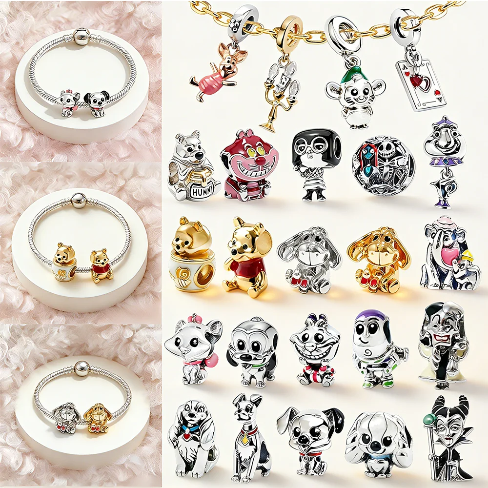 

Бусины-шармы DIY: Мышь, Собака, Панда, Свинья, Слон, Осёл, Ведьма. Изысканные мультяшные бусины, подходят для оригинальных браслетов Snake Bone. Хит продаж, ювелирный подарок.