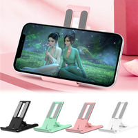 Foldable Phone Holder Desktop Mini Cell Phone Stand Adjustable Portable Cell Phone Bracket for IPhone 14 Samsung Xiaomi Laptop