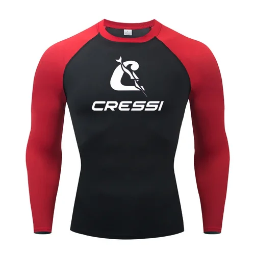 Traje de buceo con protección solar para Surf para hombre, camiseta con protección contra sarpullidos, traje de baño ajustado de manga corta para natación, traje de buceo flotante con protección UV