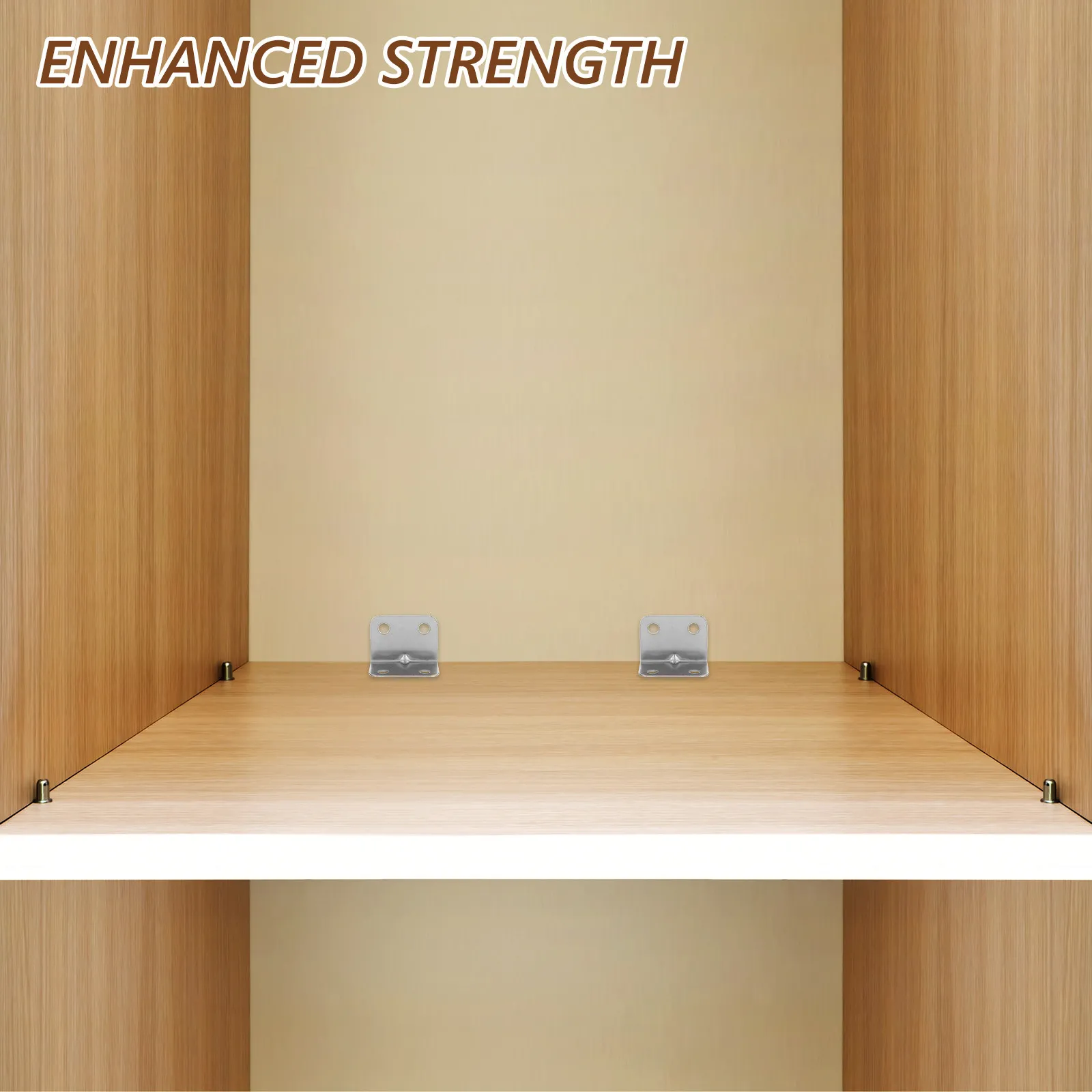 

100Pcs L-Shaped Metal Corner Brackets Nickel Plated Heavy Duty Right Angle Furniture Connectors for Tables Beds Bookshelves Wood