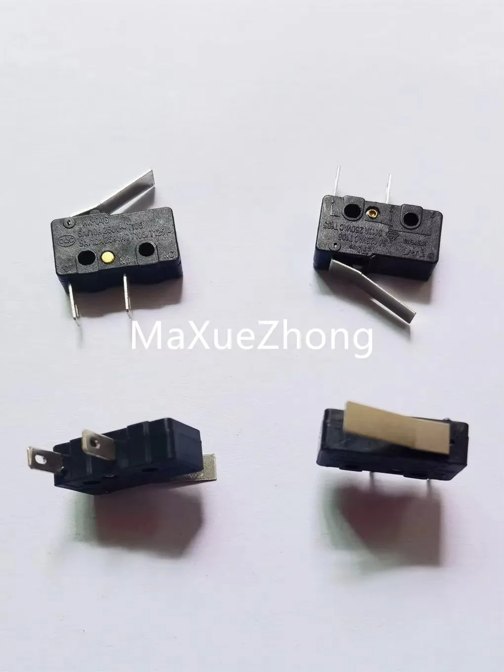 Original new 100% HK-04G micro switch long foot with handle slightly bent 2pin often break and press on 5A 10A250VAC