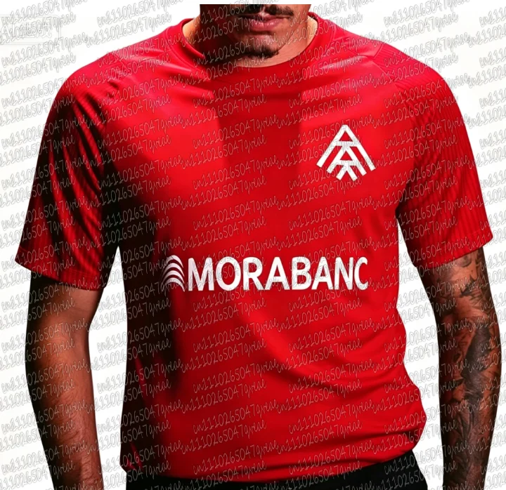 26-27 FC Andorra Home and Away T-Shirt with 3D Digital Print, Comfortable and Breathable Sports Casual Top Family Matching