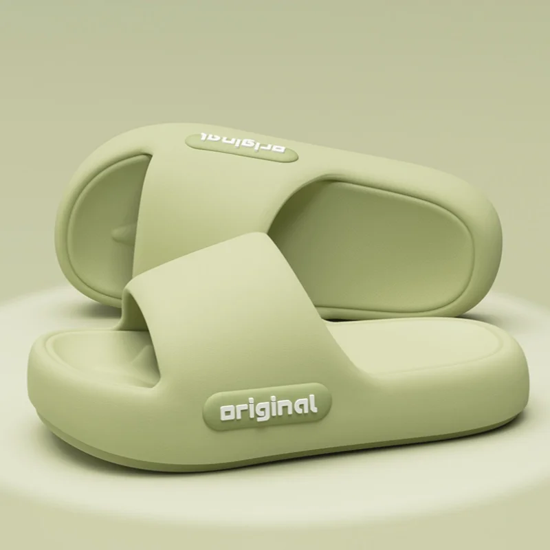 Men's Slippers Outdoor Thick-soled Lightweight Cloud Shoes Beach Slippers Indoor Bathroom Non-slip Shoes Summer Couple Sandals