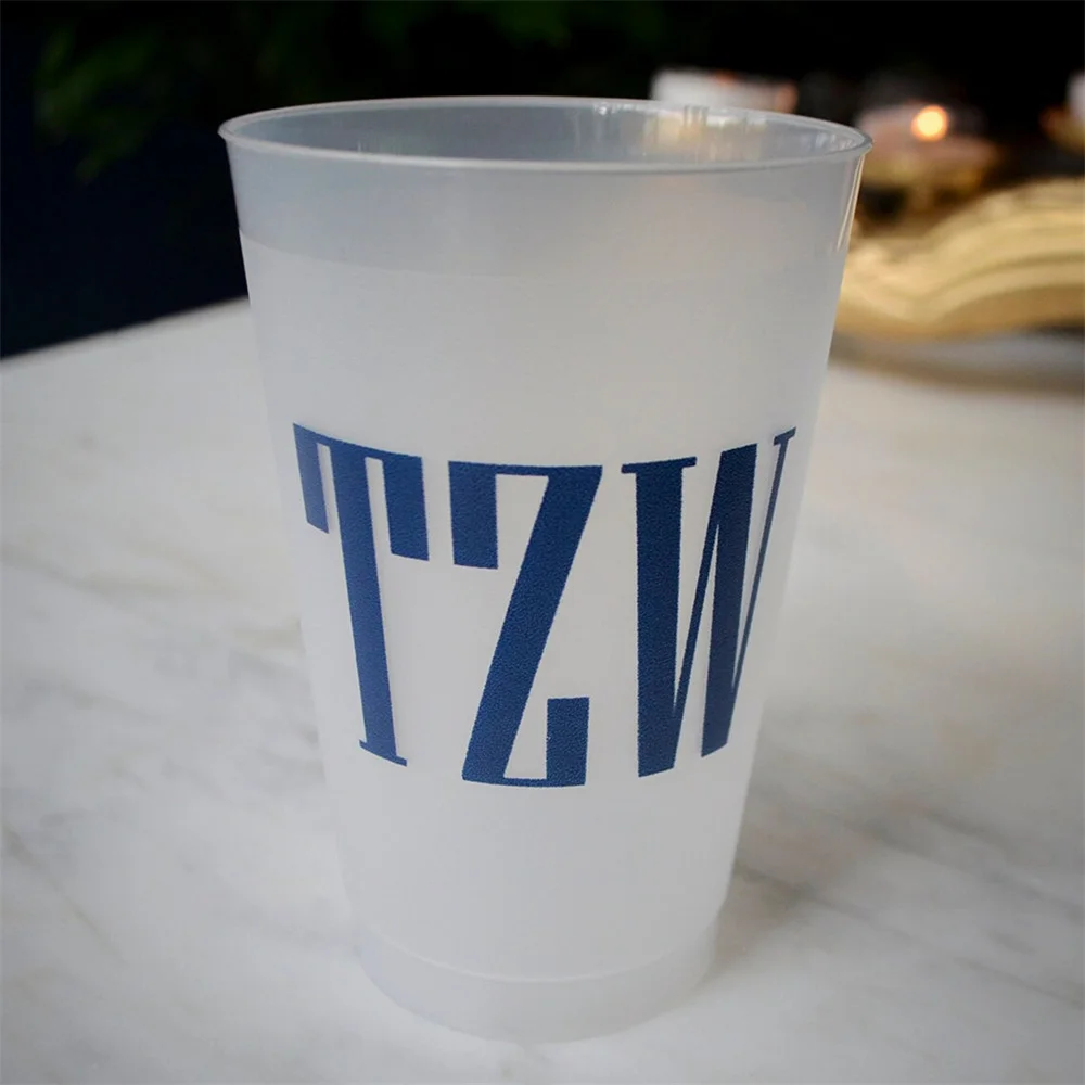 Antler Monogram Cups, Antler Stadium Cups, Rustic Wedding Favors, Wedding Favors, Custom Plastic Cups, Printed Party Cups