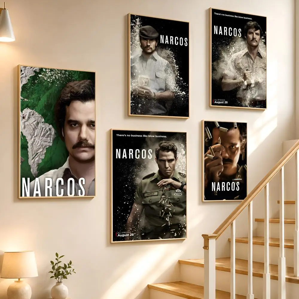 TV Crime Drama Narcos Poster High-definition waterproof stickers, suitable for home décor,holiday decorations