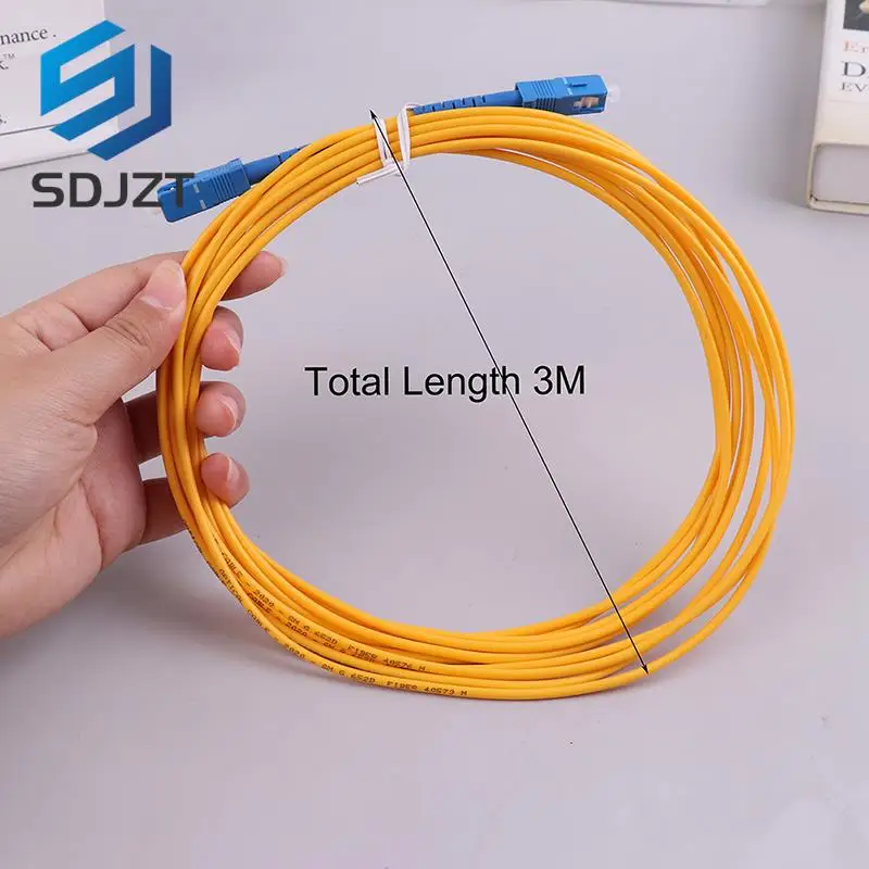 1pc 3 Meter SC-SC Simplex Fiber Optic cable Single Mode FTTH Pigtail Patch Cord