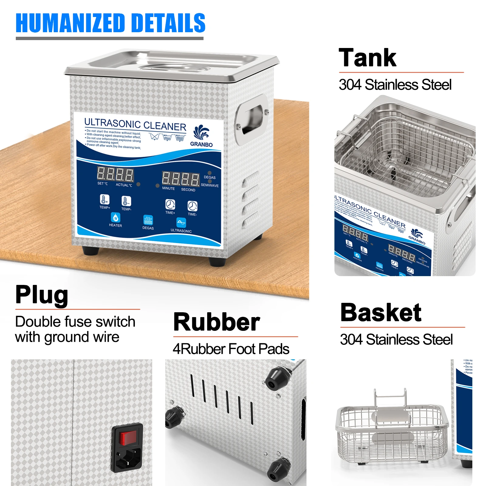 بالموجات فوق الصوتية الأنظف الزجاج ساعة مجوهرات أدوات 1L 40 كيلو هرتز آلة التنظيف بالموجات فوق الصوتية 60 واط 120 واط الموجات فوق الصوتية حمام ديغا شبه موجة