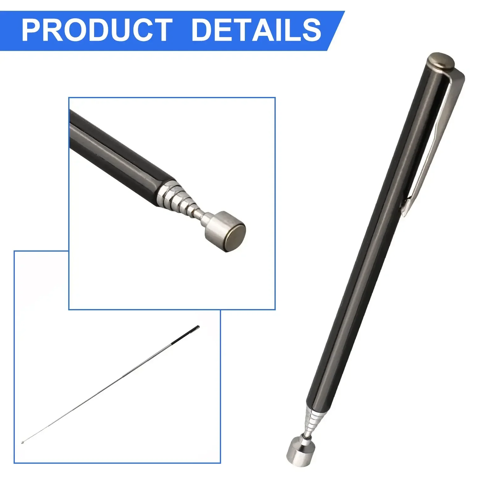 Mini penna magnetica magnetica telescopica portatile, pratica capacità dello strumento per raccogliere il bastone dell'asta di raccolta estensibile del bullone dado