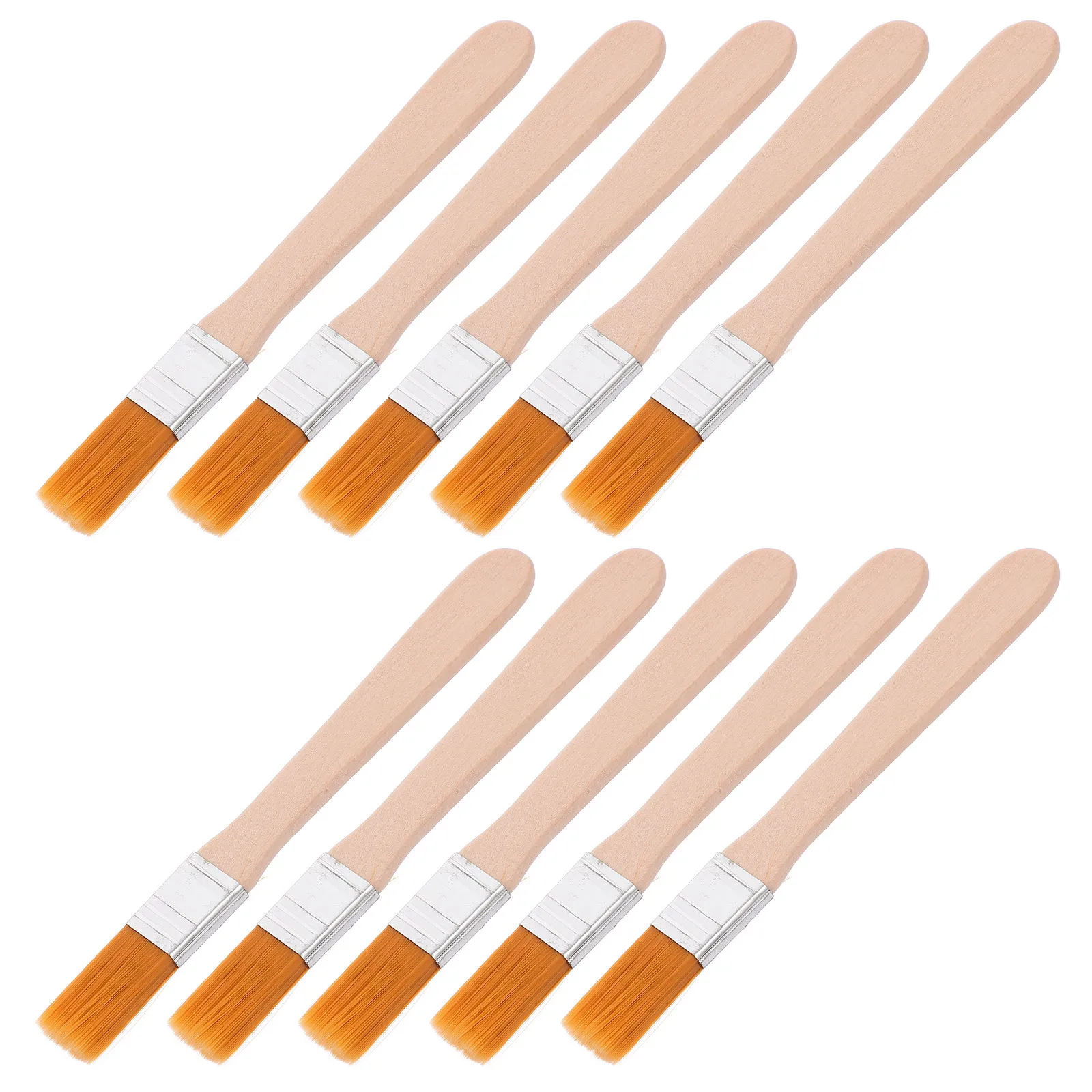 

10Pcs Detail Paint Brushes Fine Tip Nylon Bristle for Painting Drawing Crafts Baseboard Edging Varnishing Reusable Art Tools