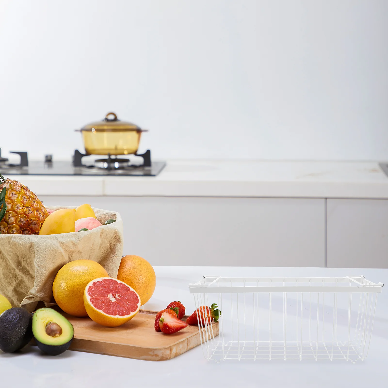 سلة الثلاجة والفريزر، منظم الأسلاك القابل للتنفس، صندوق تخزين متعدد الطبقات لخزانة مخزن الثلاجة، رفوف الطعام #1