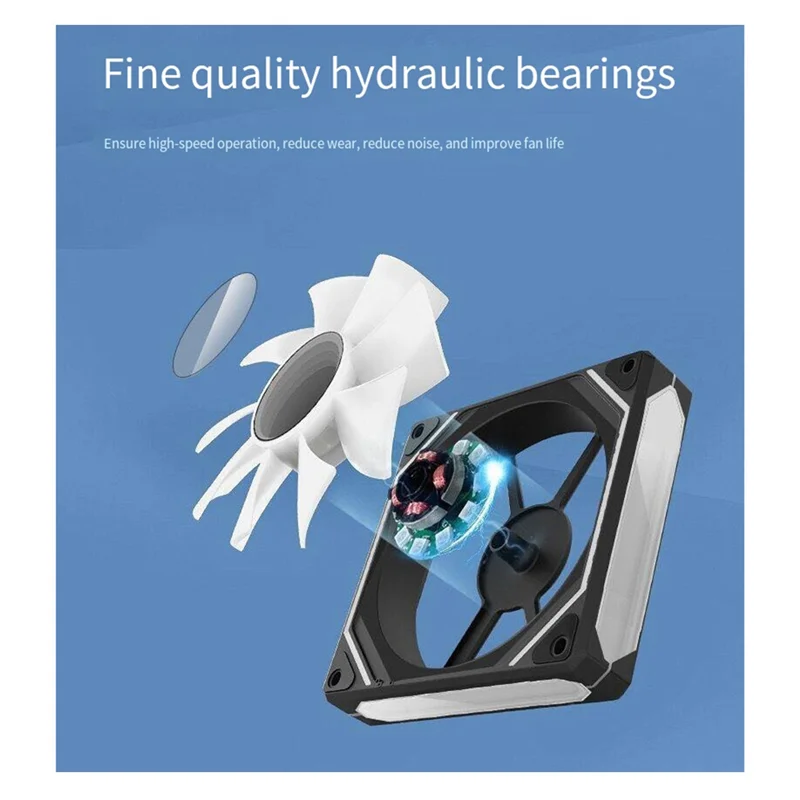 BAAE The Fan Side Of The Prism 6Pro Chassis Synchronized PWM Intelligent Temperature Control White