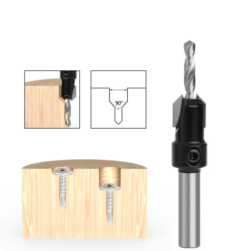 

Screw Step Drill Woodworking Countersink Drill Alloy Head Wood Installation Step Drill Tool Accessories