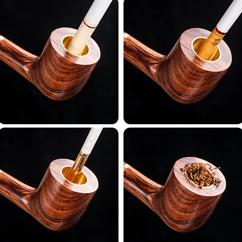 Full Wood Reading Pipe Smoking Hand Tobacco Pipe Long Smoking Pipes Free Type Filtering High Quality