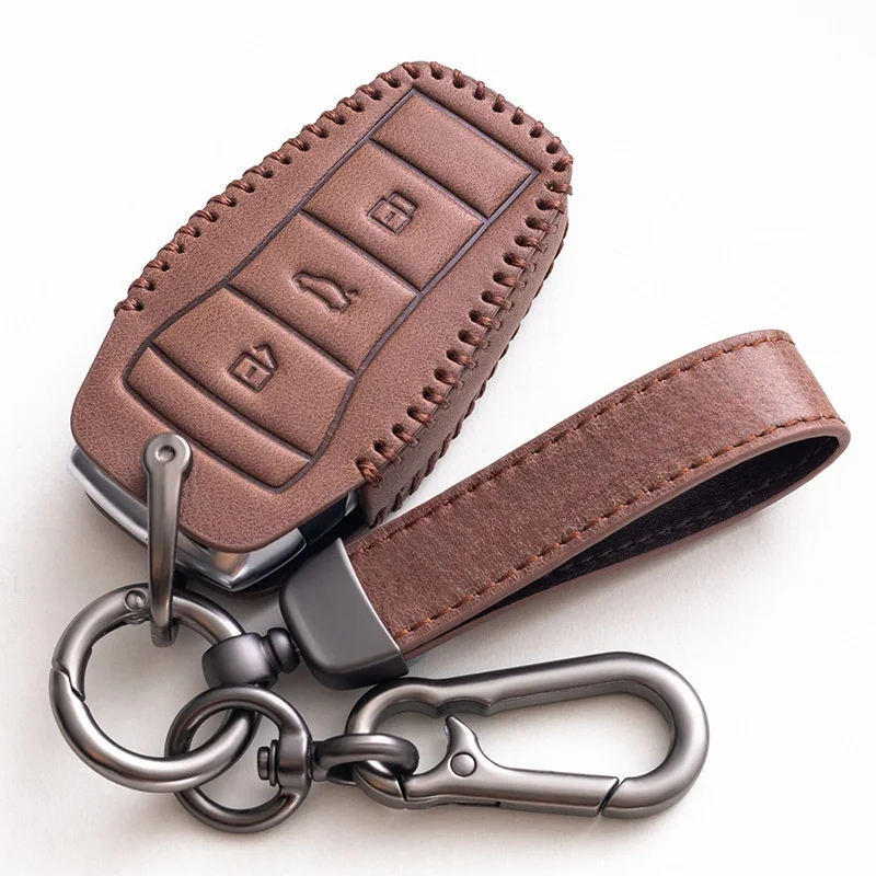 

For Volkswagen Sihao X4 X6 X7 X8 A5 E10X E40X E50A QX Accessories Oli Leather Car Key Cover Remote Control Fob Shell Case