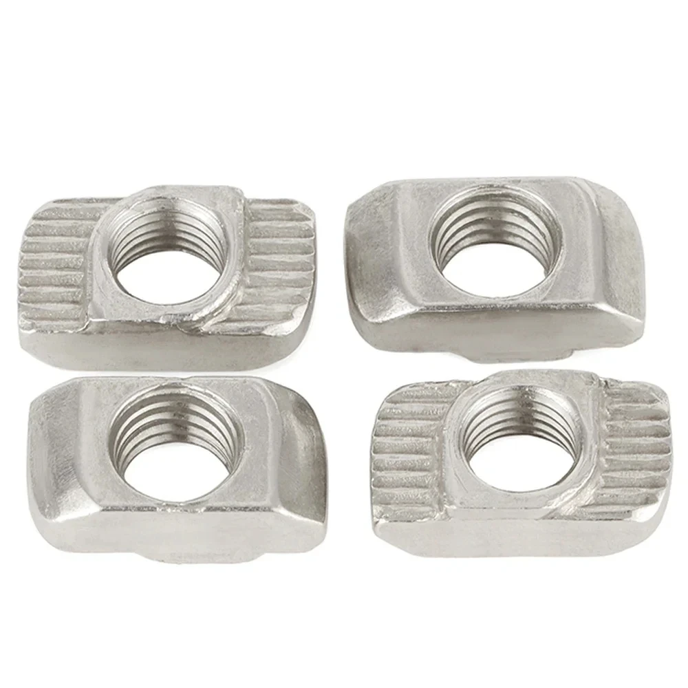 10-50Pcs M3 M4 M5 M6 M8 T-nut Hammer Head T Nut Connector Nickel Plated Carbon Steel for 20/30/40/45 Series Aluminium Profile