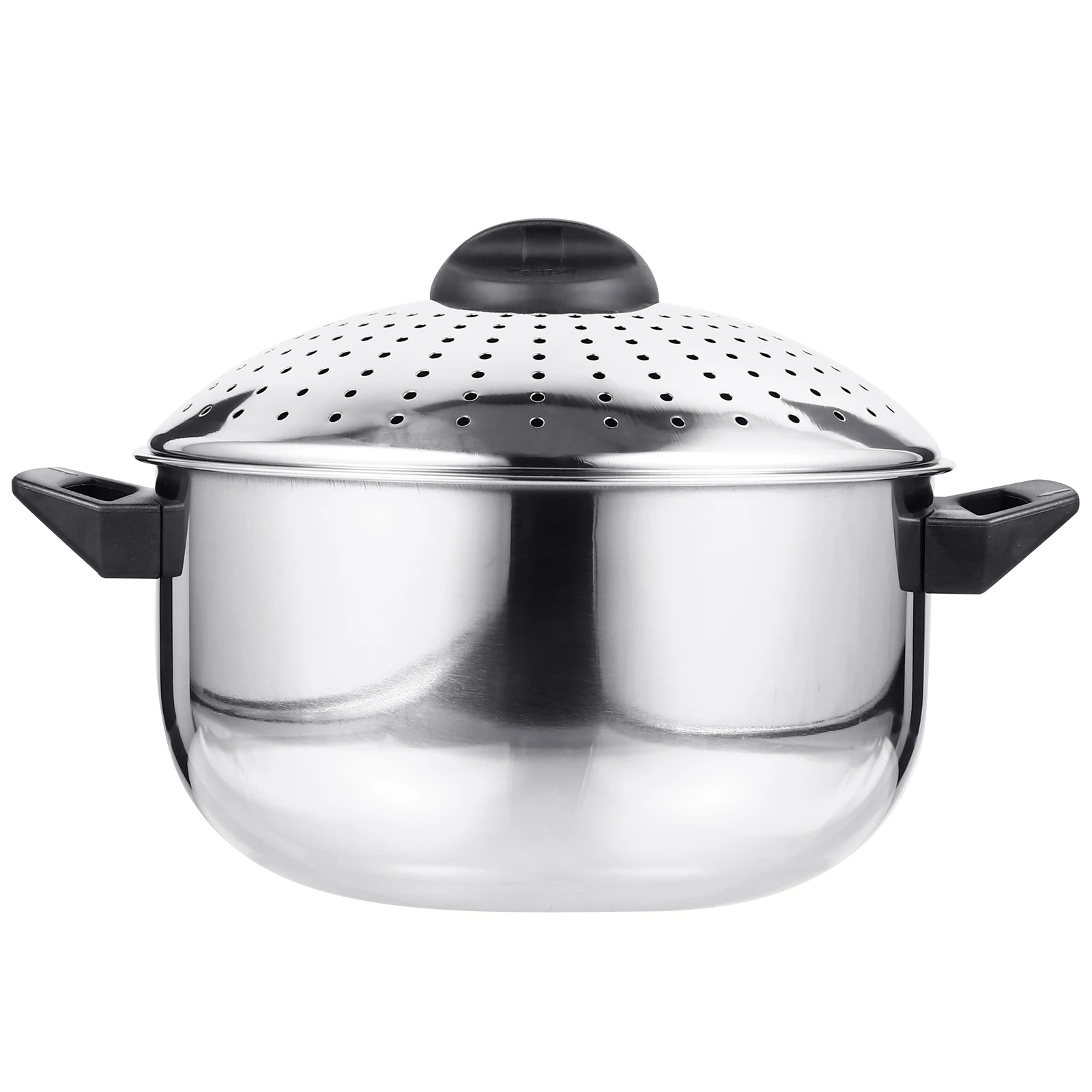 

Quick Noodle Cooking Pot Stainless Steel Pasta Strainer Lid Ramen Pots Lightweight Portable Easy Wash Healthy Material