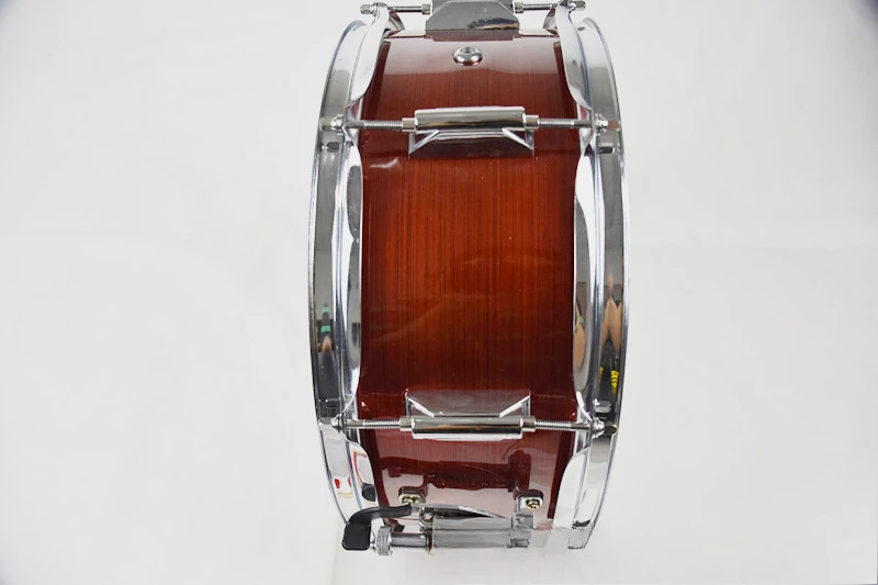 14 inch brushed burgundy, small snare drum, sandblasted drum skin, marching snare drum