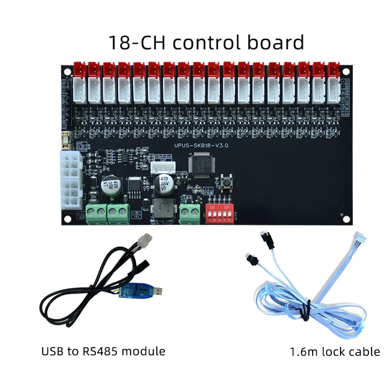 18CH Smart electronic cabinet Lock Control board Smart locker Storage Cabinet controller 12V/24V With LED light