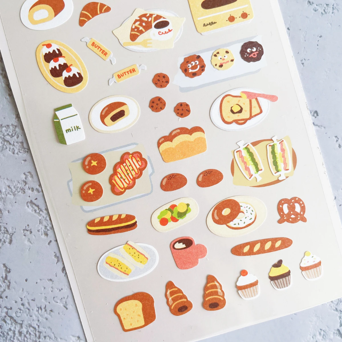 Korean Import Original Suatelier Delicious Bread Paper Stickers Scrapbooking Diy Journal Stationery Sticker Deco Art Supply