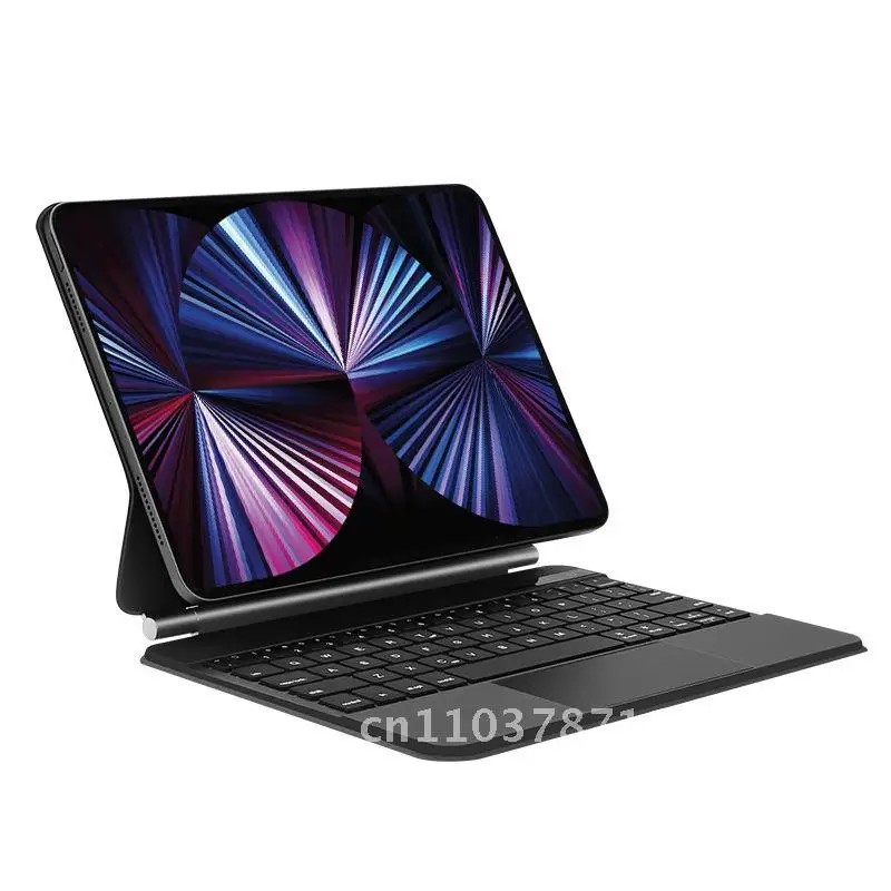 

Клавиатура с магнитной подвеской Bluetooth для iPad 10 9 11 12 pro и Air с интеллектуальным встроенным кожаным чехлом — беспроводное управление