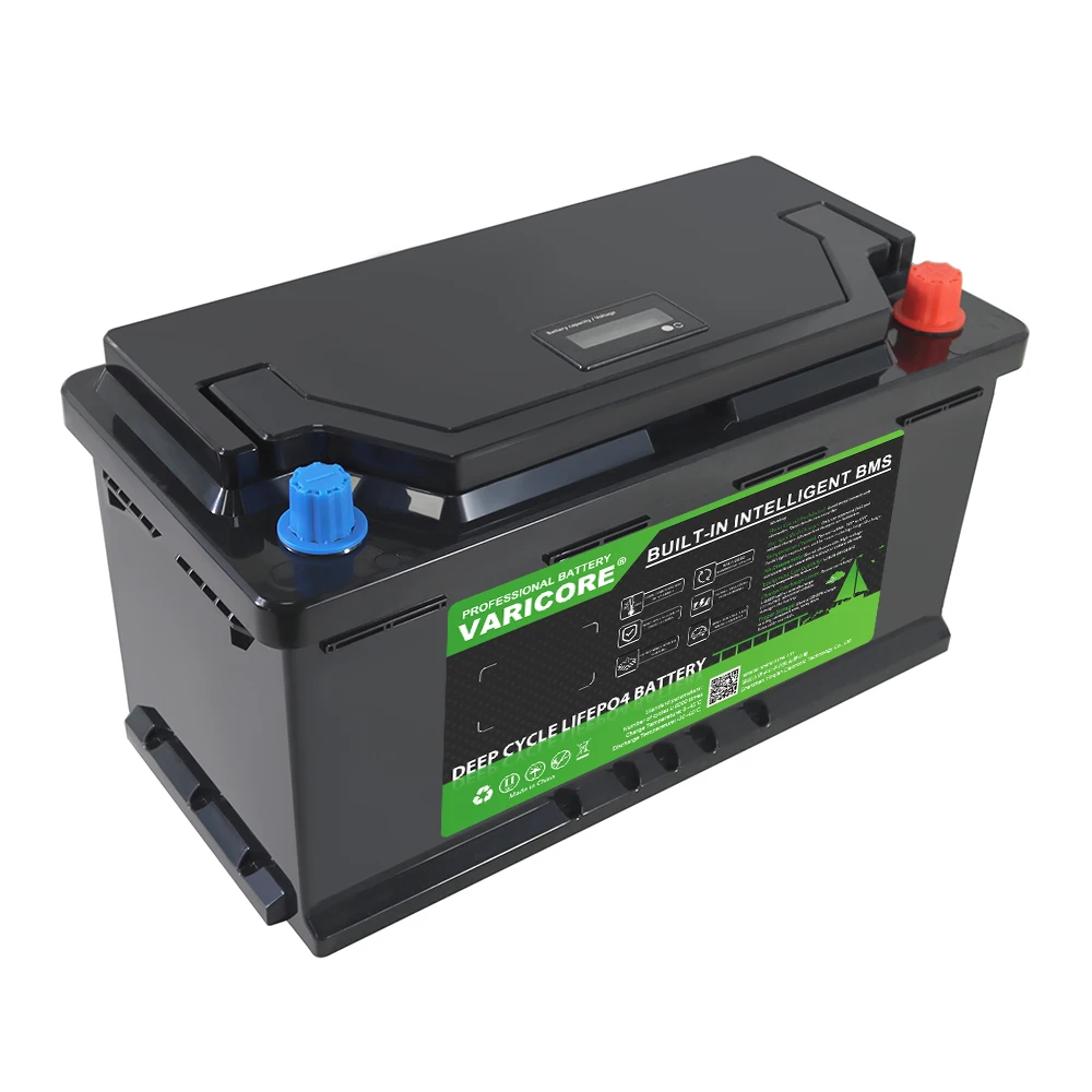VariCore 12 V/12.8 v 100AH LiFePO4 accu 4 string BMS Max 300A 6000 Cycli voor Auto lichter Golf auto 14.6 V Batterijen Belasting Gratis