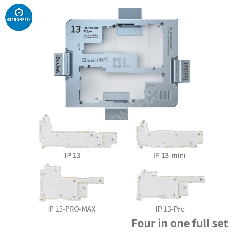 Qianli iSocket Motherboard Layered Test Frame for iPhone 15 14 13 Pro 12 13 11 X MainBoard Testing Detection Maintenance Fixture