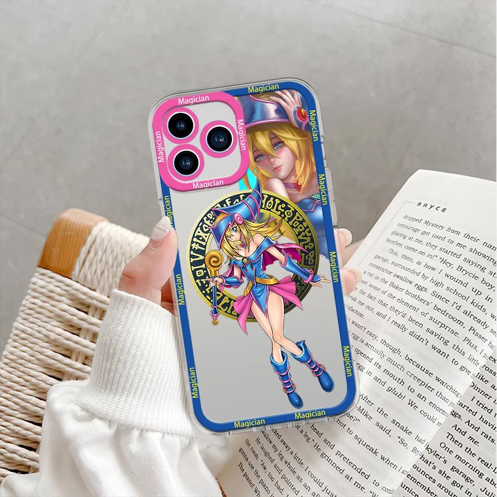 Cute D-Dark M-Magician G-Girl Phone Case for iPhone 12 11 13 14 15 16 Max Pro Plus Transparent Bezel Shell