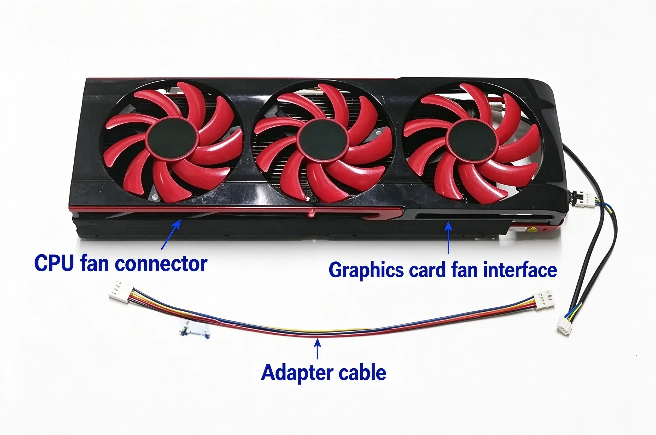P40 M40 K80 P100 Graphics Card Cooling Modification Kit, Three Fan Version, 9CM Ultra-thin