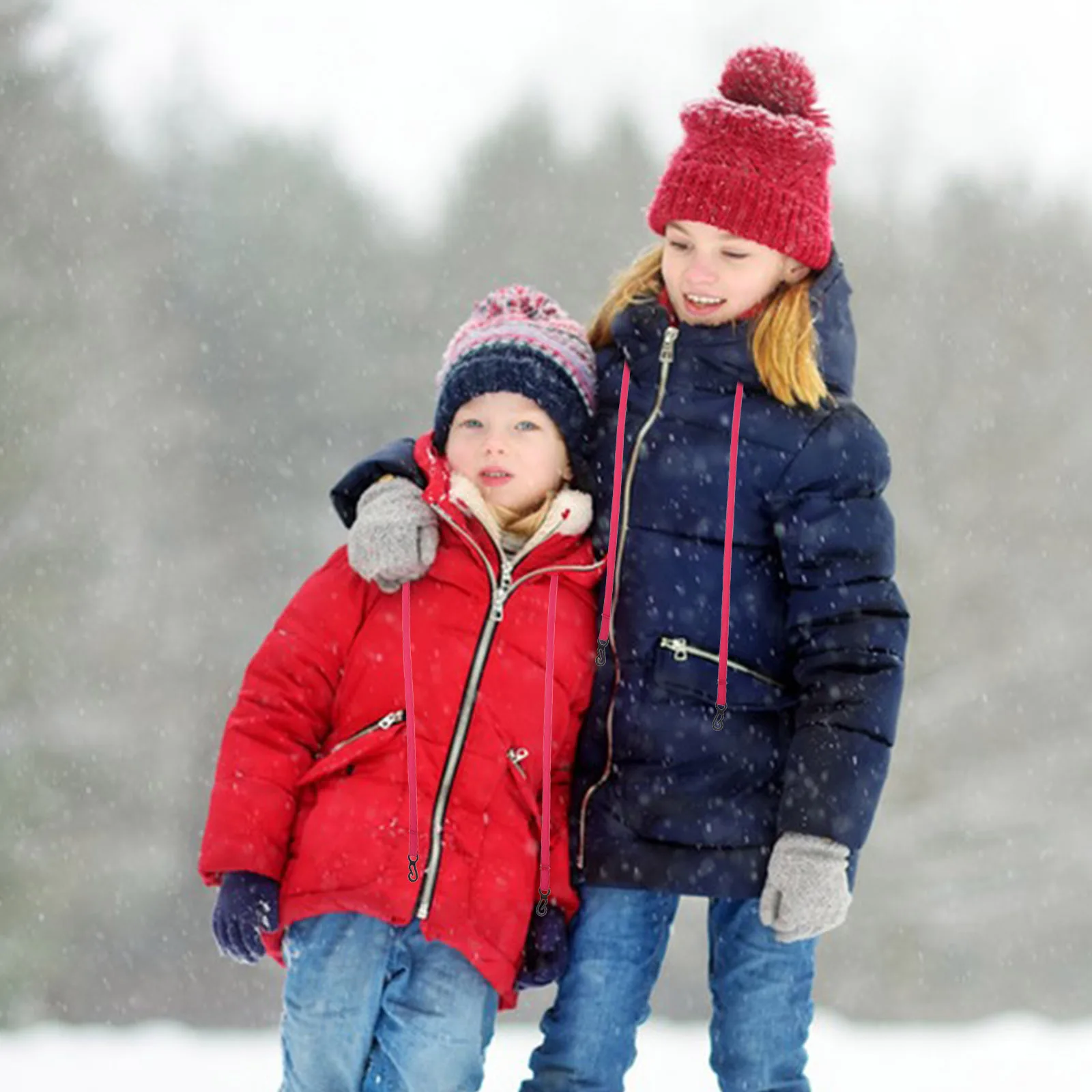 

Children's Ski Gloves Nonslip Glove Rope Skiing Glove Holder Clip Ski Gloves Leash Holder Anti-Lost Mittens Rope Skiing Safety