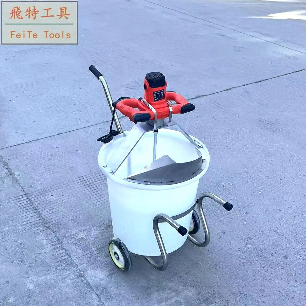 Cement self-leveling mixing bucket, efficient and convenient, plastic floor construction self-leveling truck