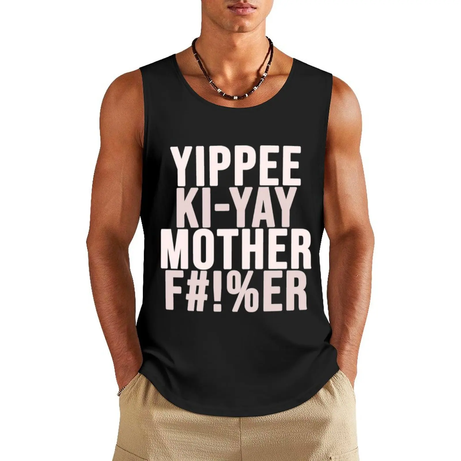 Yippee Ki Yay Tank Top men gym man vest Gym t-shirt man T-shirt sports