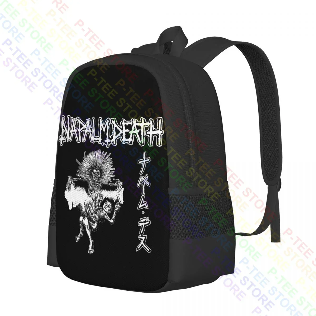 Napalm Death Split Punk Crust Grindcore Thrash Metal BandsBackpack Cetak Seni Vintage Kapasitas Besar