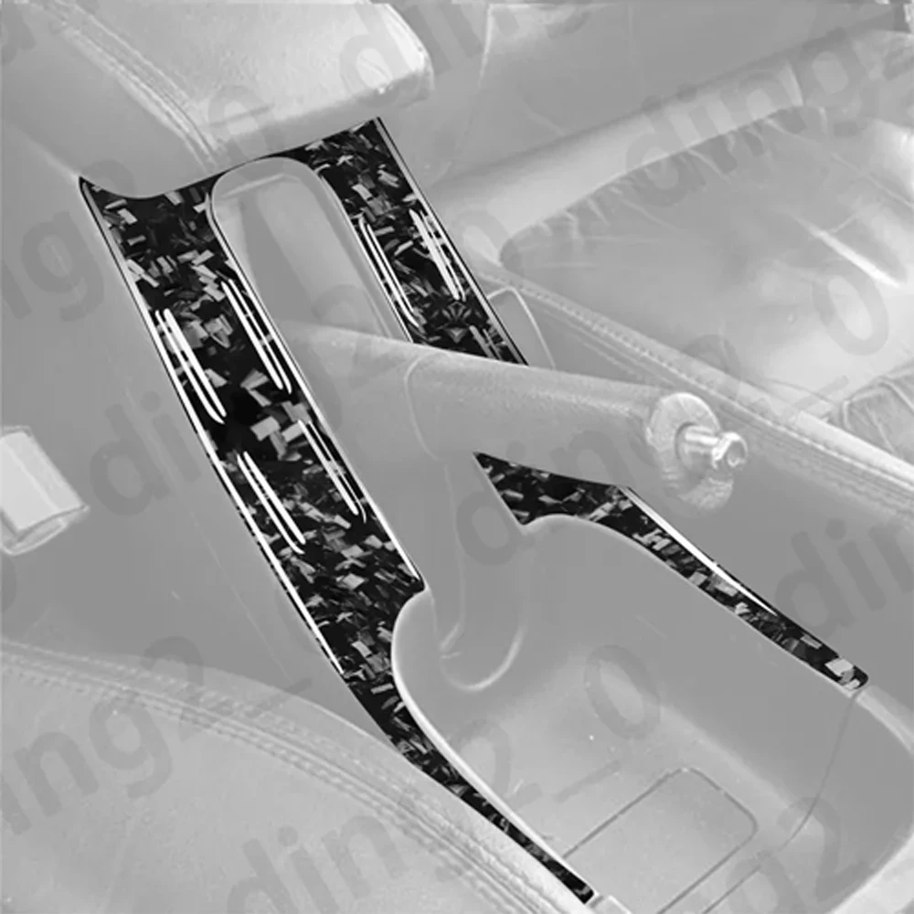 For Acura Integra 1994-2001 Forged Carbon Fiber Console Handbrake Panel Cover Trim Car Interior Decoration Accessories Sticker