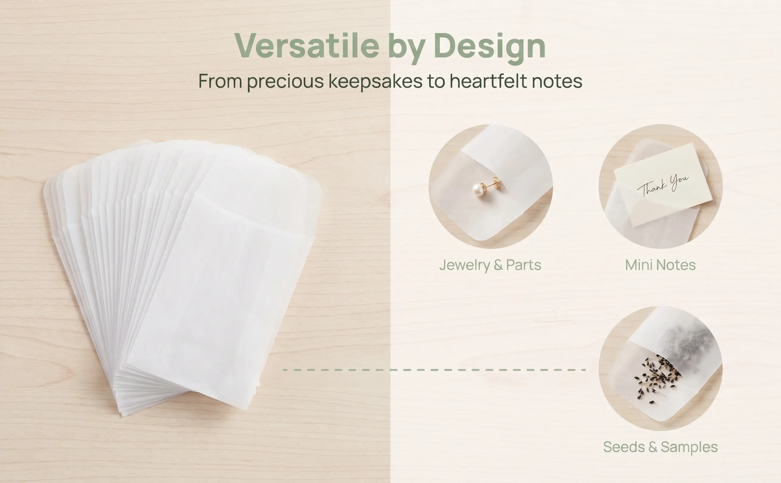 50pcs Mini Ring Pouches for Jewelry, Beads, Coins & Stamps – Small Envelope Packaging Pouches