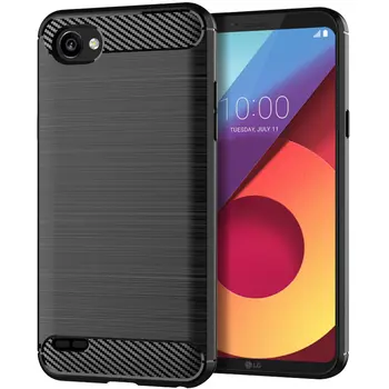 Měkké silikonové pouzdro pro LG Q6 plus Q6+ držák a stojan nárazuvzdorný kryt pro LG Q6 alpha LG Q6 lgq6 kartáčované uhlíkové vlákno matné pouzdro 10 nejlepší prodej Panel LG Q6 - №6