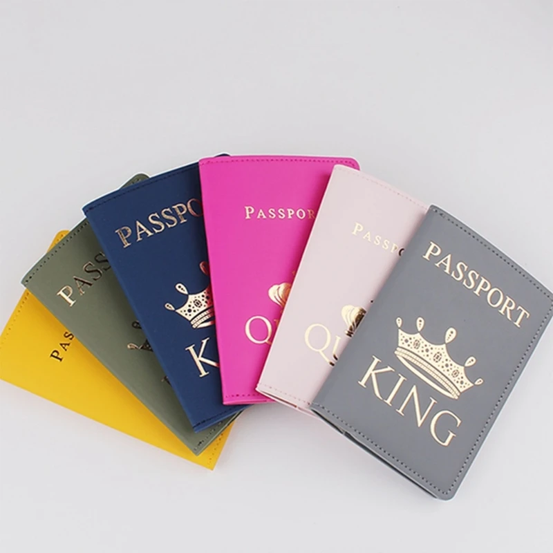 

Fashion PU Leather Passport Holder Travel Credit Card Protector Lover Couple Wedding Gift for Women Men