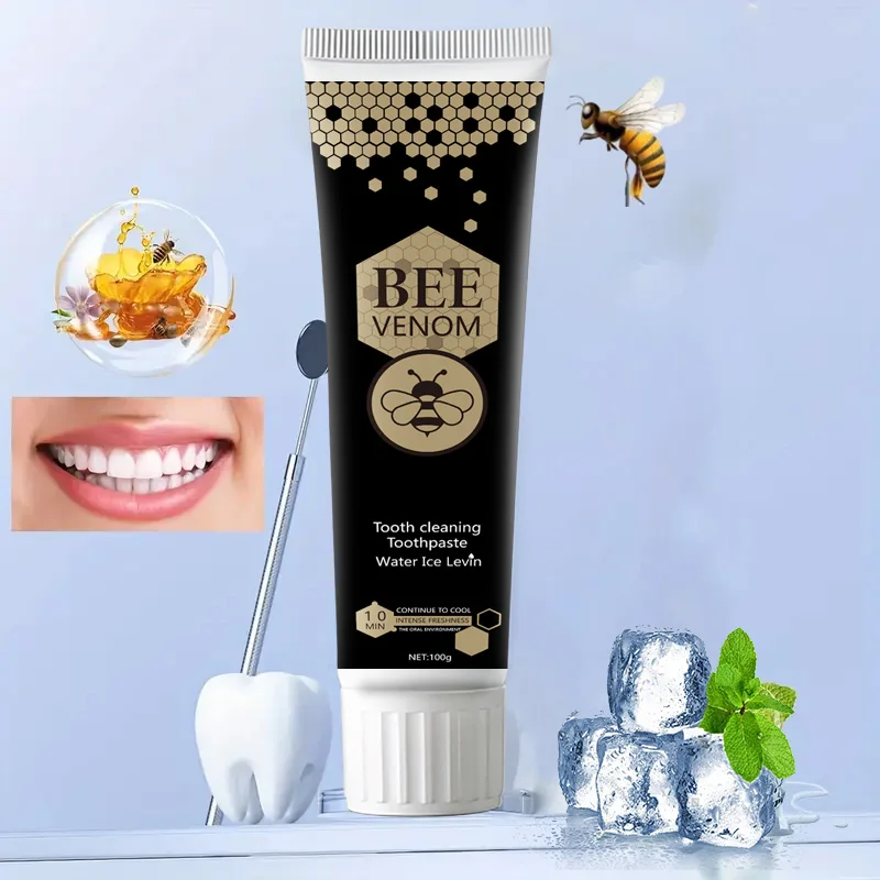 Bee Venom Mint Care Deep Cleansing Toothpaste: Freshens Breath, Gentle Foam, Bee Venom Extract Helps Promote Healthy Teeth - 100g Tube