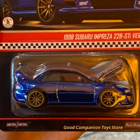 Original 1/64 Hot Wheels Red Line bilmodell RLC 1998 Subaru Impreza 22B-STi version begränsad samlarrumsprydnad leksakspresenter 8 best sales Hot Wheels Subaru WRX STI - №5