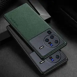 Case for Vivo X80 Pro X70 X60 Pro Cross pattern Leather cover Luxury coque for Vivo X50 Pro