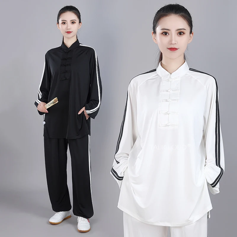 Milk Silk Tai Chi Suit - Premium Spring Summer Kung Fu Wear, Breathable & Stretchy Performance Uniform for Men & Women