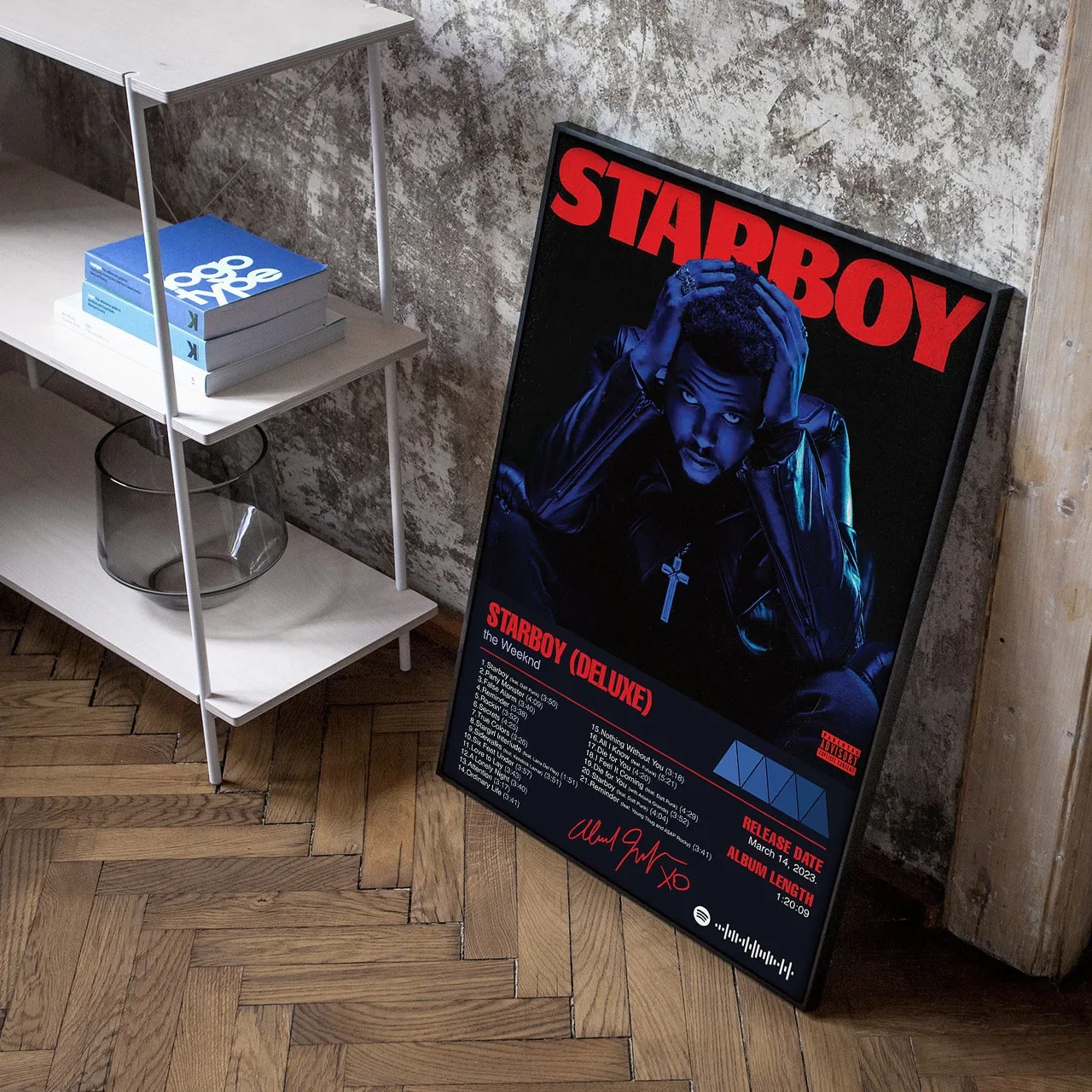 Musica Hip Hop Hot Album Star The Weeknd Starboy Poster Hip Hop Poster per soggiorno Pittura su tela Arte Decorazione della parete di casa