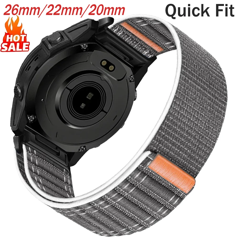 Quick Fit 20mm 22mm 26mm Nylon Braided Strap For Garmin Fenix8/Tactix8/Quatix8 Wave Pattern Bracelet Forerunner 970/Instinct 3