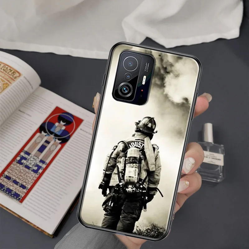 Firefighter Heroes Fireman Cover Case For Xiaomi Mi 11 Lite 10T 11T Pro Funda For POCO M3 M4 Pro F3 X3 GT X3 Pro NFC