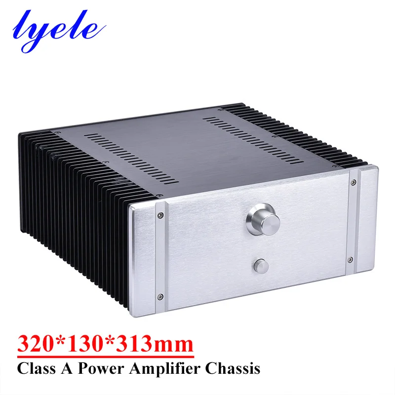 320*130*313mm All-aluminum Class A Power Amplifier Chassis with Radiator Switch Knob Diy Audio Amplifier Case Shell