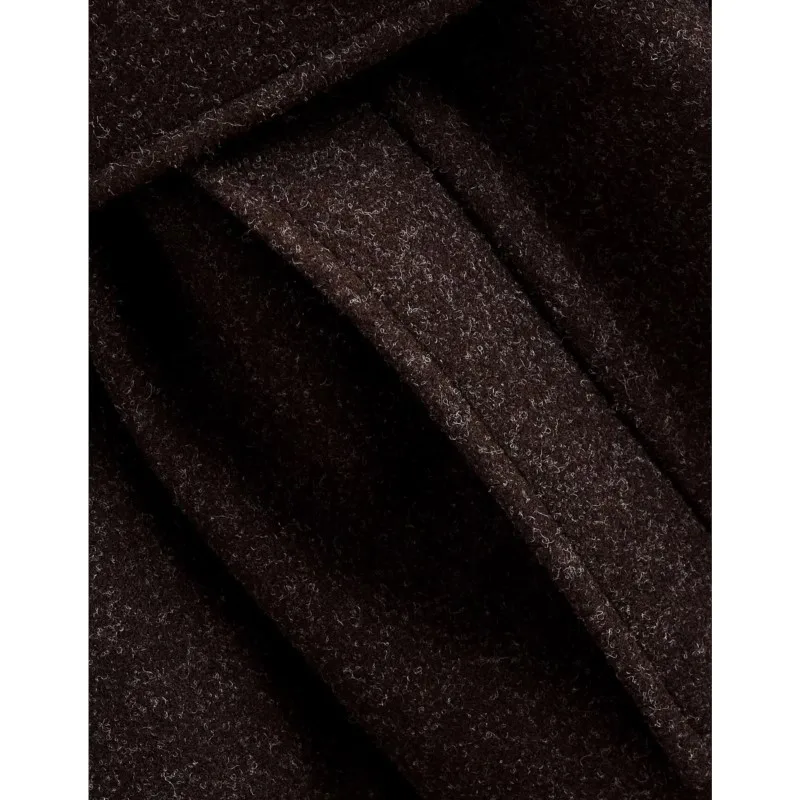 معطف HipSeam للسيدات مع حزام خريفي كبير بياقة طية صدر السترة وأكمام طويلة وجيب معطف نسائي أنيق