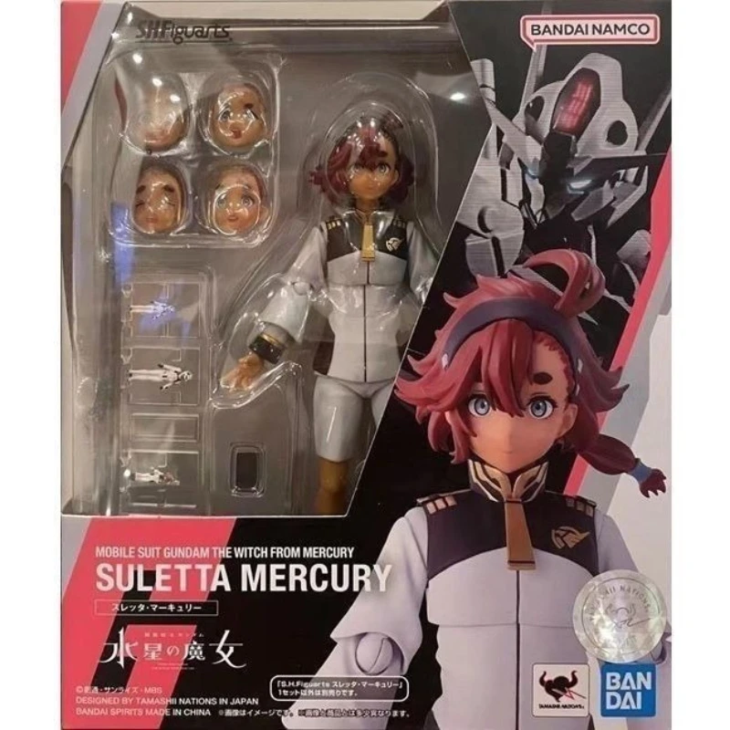 

В наличии Bandai SHF Witch from Mercury, женский свинец Suletta Mercury, шарнирная фигура