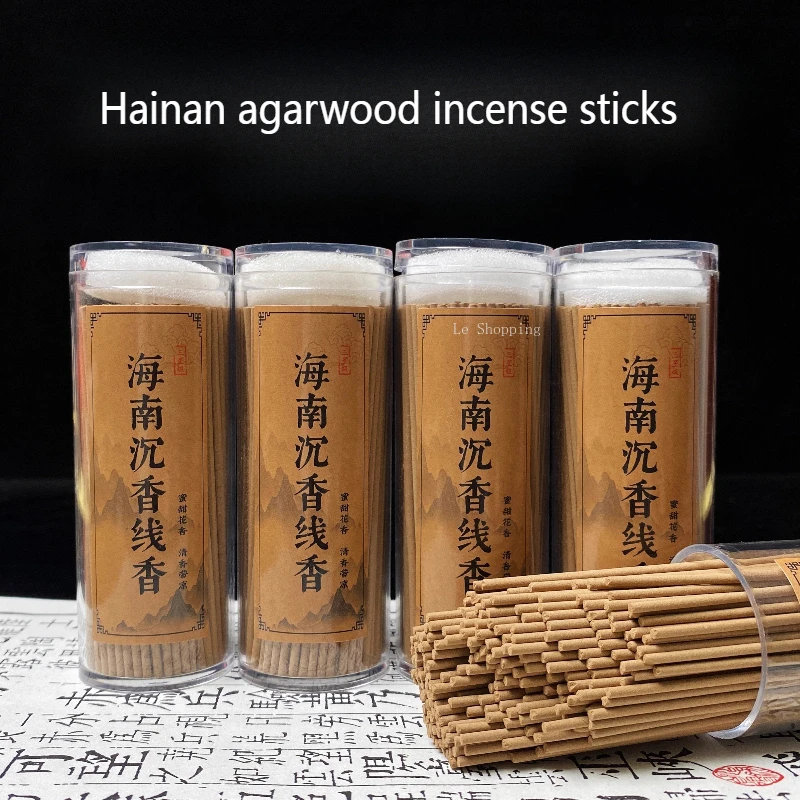 Natural Hainan Agarwood Incense Sticks Three Star Household Indoor Incense Purify The Air Worship Buddha in Temples Joss Stick