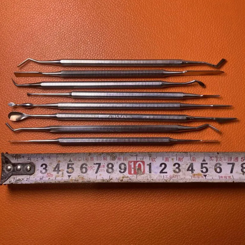 8PCS Stainless Steel Wax Carving Tools Set Jewelry Wax Modeling Knives with Storage Box for Carving Undercutting Engraving