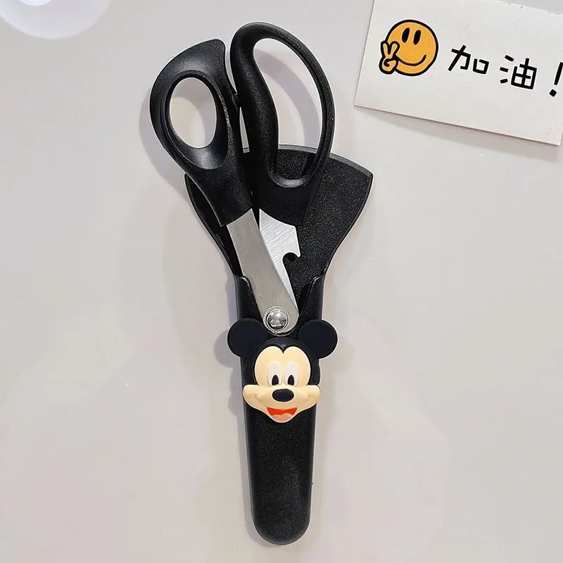 Disney Magnetic Kitchen Scissors, Powerful and Cute Cartoon Mickey Mouse Household Stainless Steel Scissors for Chicken Bones