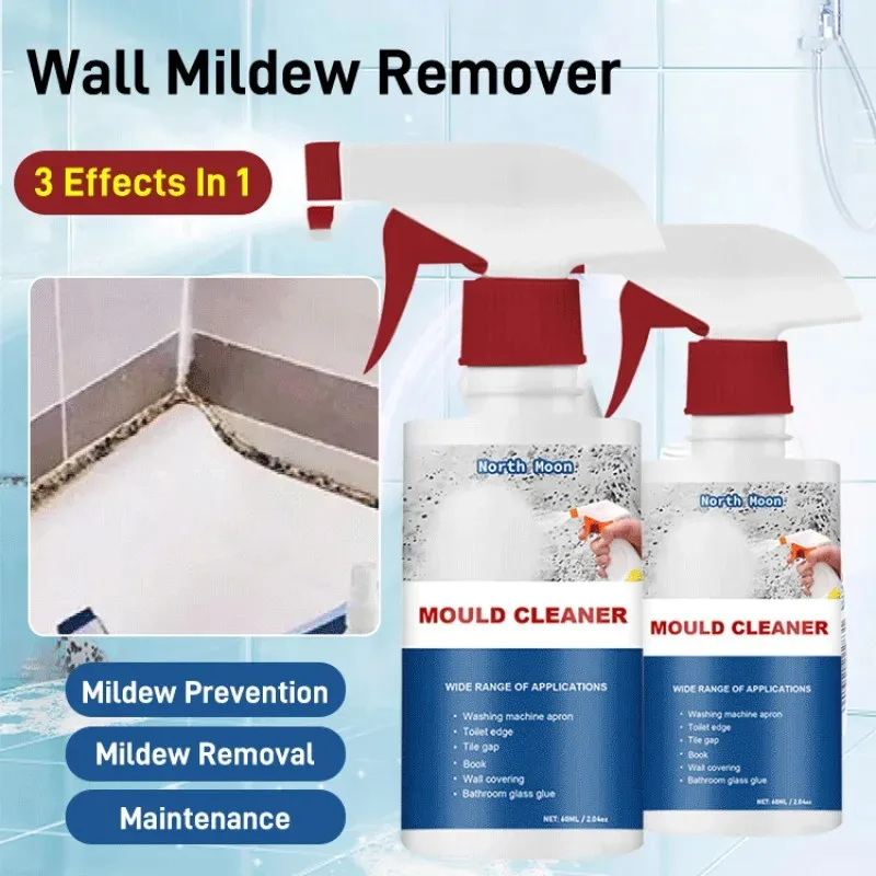 

60ml Mould Cleaner Spray Multifunctional Wall Mildew Remover for Bathroom Ceiling Tile Toilet Decontamination Mold Removal Spray